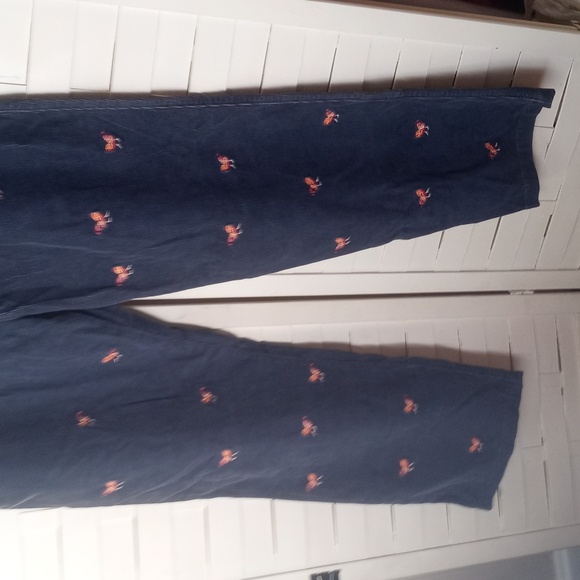 J. Crew Corduroy Embroidered Rooster Regular Fit Pants 100% Cotton - Picture 9 of 10